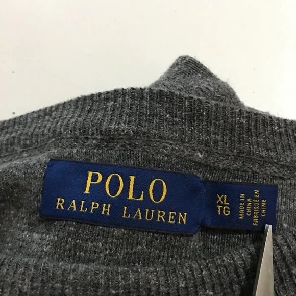 Polo Ralph Lauren Men's XL Gray Sweater Pullover Knit - Picture 4 of 6